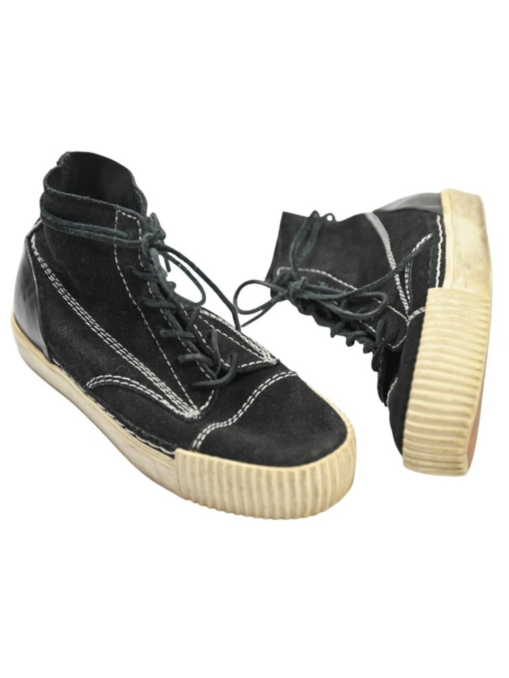 Alexander Wang Perry Suede High Top Sneakers in Black